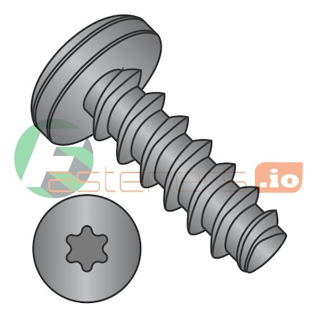 Newport Fasteners Thread Forming Screw, #8 x 3/8 in, Black Oxide 18-8 Stainless Steel Pan Head Torx Drive, 5000 PK 162859